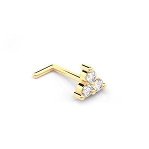 14K Gold Plated Trinity Nose Stud